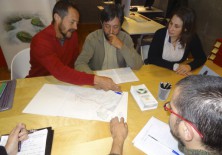 Parte del equipo "Las Siete Fuentes" en pleno trabajo.