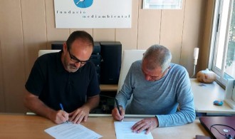 De izquierda a derecha: Emilio Aliaga, administrador de Phi Gaia, y José Pablo Gadea, presidente de Fundación Medioambiental